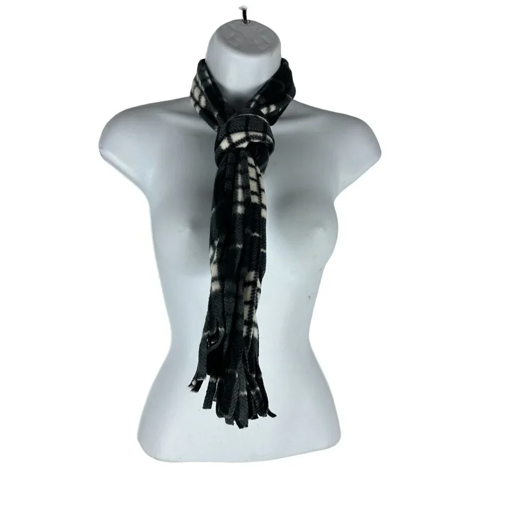 EnerWear Black & White Plaid Scarf